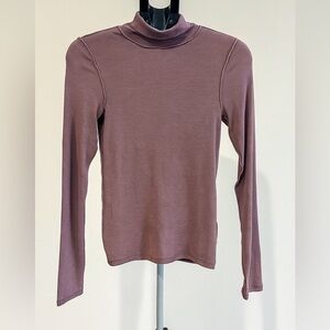 NWT We The Free Red Bark Ribbed Mock Neck Top Medium